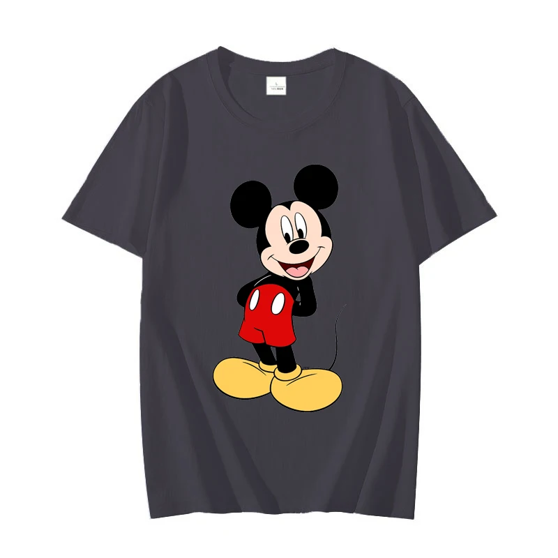

Disney Summer Cartoon Casual T-shirt Mickey Mouse Women's Holiday Short Sleeve Printed Fashion Pattern Women's T-shirt Top