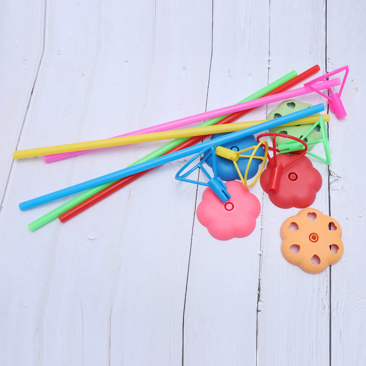

5 pcs Balloon Holders Plastic Support Stick Stand Base Pole Cup Easy Assembly Reusable Decorations For Wedding Birthday