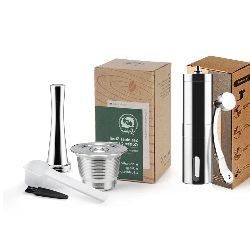 Nespresso wiederverwendbare Kaffeekapsel aus Edelstahl, nachfüllbare Filter, Espressotasse, passend für Inissia und Pixie Kaffeemaschine