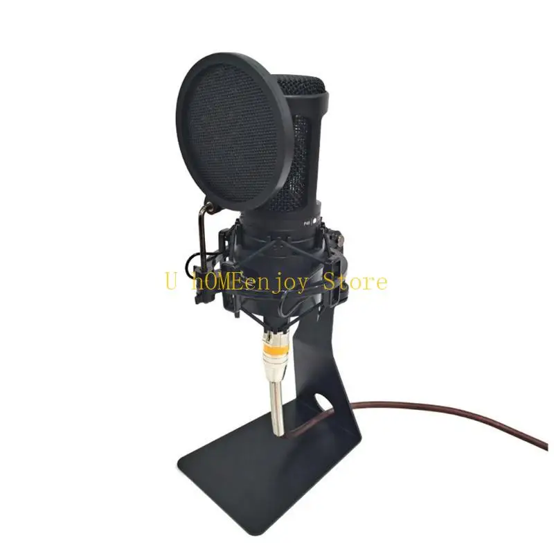 B0KF Microphone Rack Stand L على شكل قوس قوس الصدمة مكافحة MIC