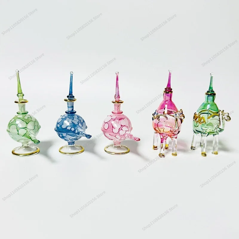 For Egyptian Handmade Glass Perfume Bottle Aromatherapy Bottle Travel Souvenir Ornament
