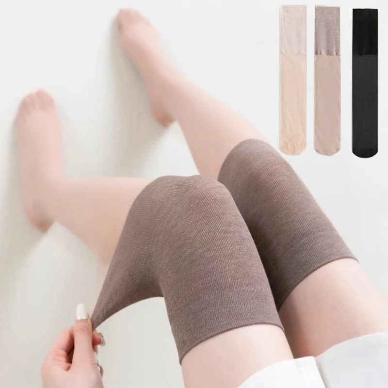 Oberschenkelhohe Strümpfe, rutschfeste Silikon-Langstrümpfe für Damen, Sommer, durchsichtig, atmungsaktiv, dünn, klimatisierend, überkniehohe Socken