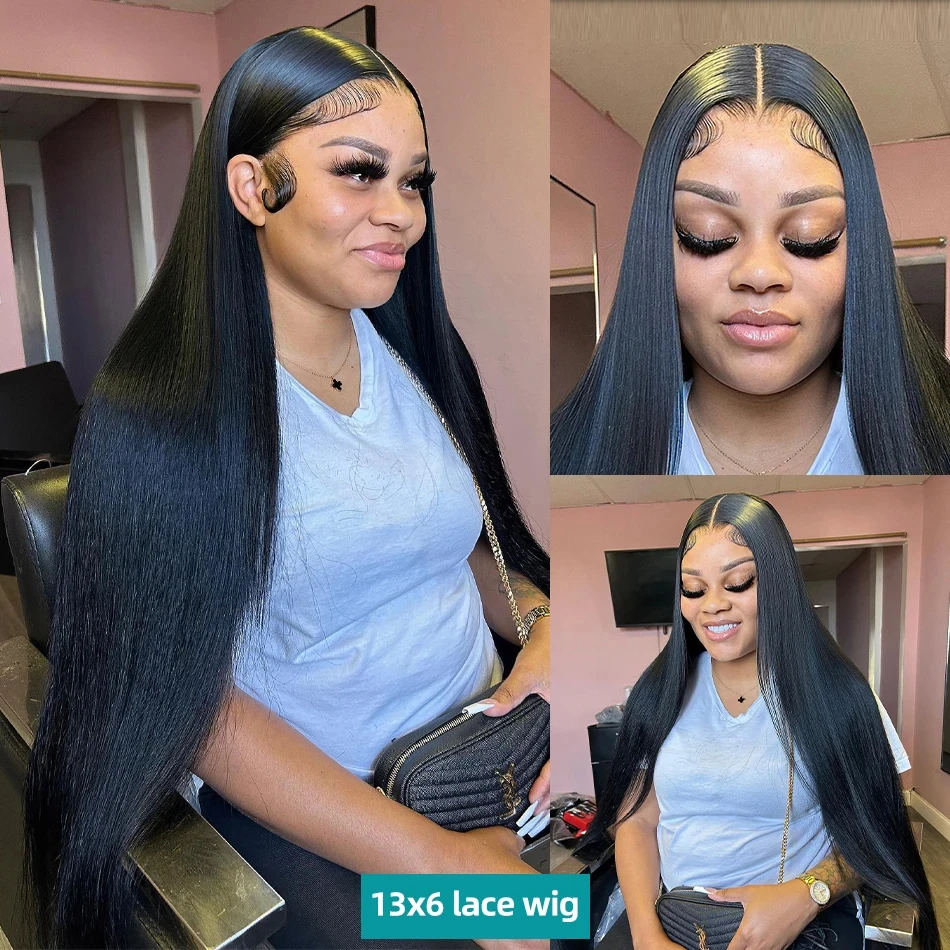 Hd Lace Frontal Wig 13x6 Lace Front Wig Human Hair 30Inch Bone Straight Transparent Lace Human Hair Wigs Lace 13x4 Closure Wig