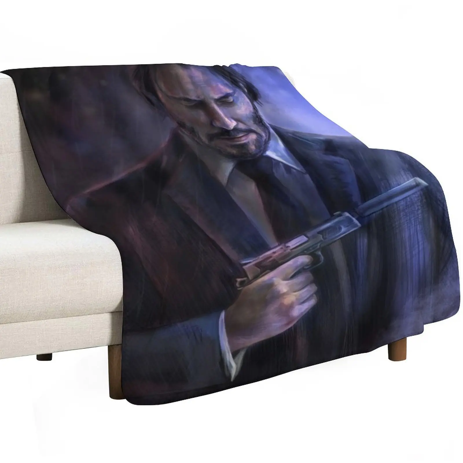 John Wick Throw Blanket Multi-Purpose Blankets For Bed cosplay anime decorative blankets ands Sofa Blankets view 2