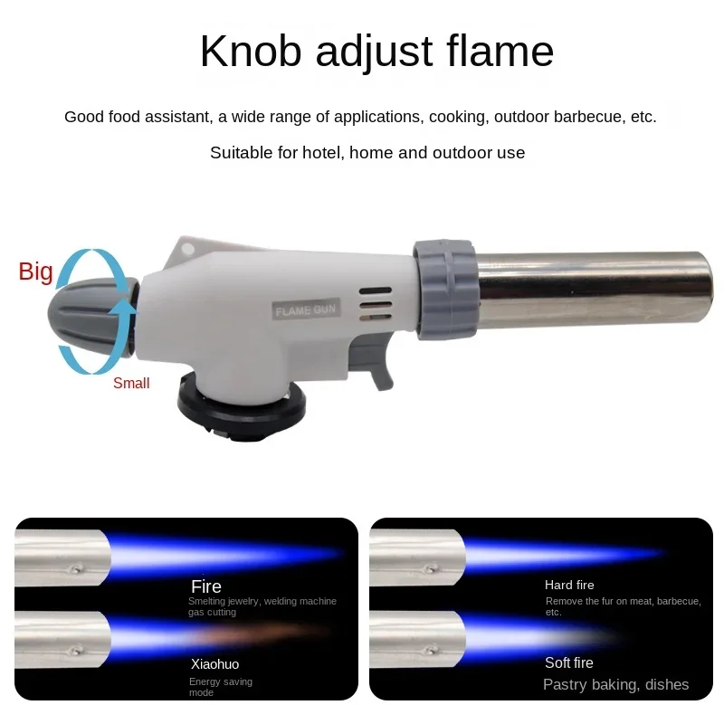 Torch Cooking AutoIgnition Butane Gas Welding-Burner Welding Gas Burner Flame Gas Torch Flame Gun Blow for BBQ Camping Cooking