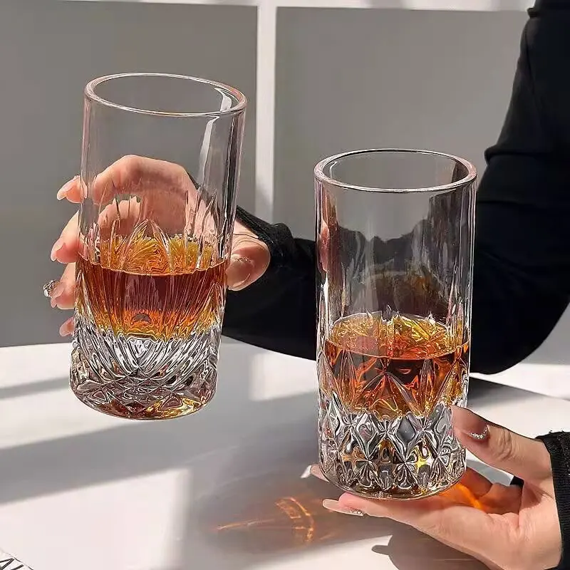 Creativity Cocktail Glass Thick Bottomed Wine Glass Whiskey Glass Creative Ice Hockey Cup Coffee Mug Drinking Glasses Party Tool