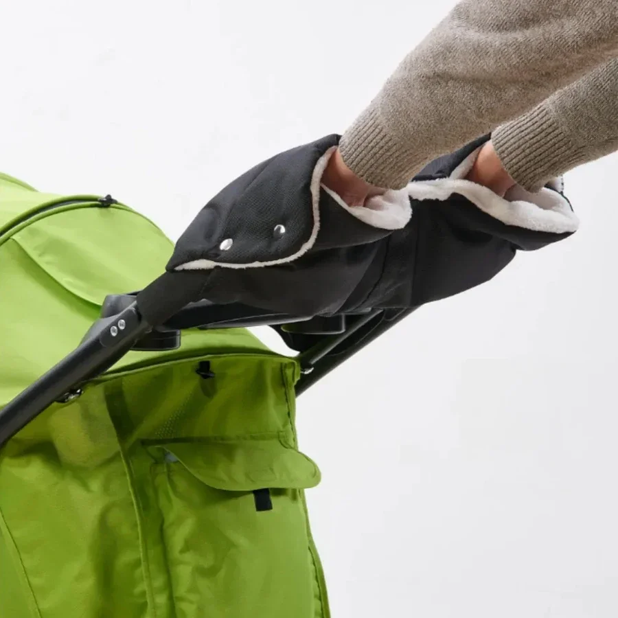 Warm Baby Stroller Gloves Thick Pram Hand Muff Baby Carriage Pushchair Fleece Hand Cover Cart Gloves Stroller Accessories