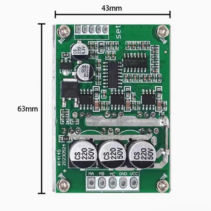 24-Hour Delivery 500W 15A DC12-36V Brushless Hall Free Motor Driver Board High Power Motor Foward Reverse Speed Controller Contr