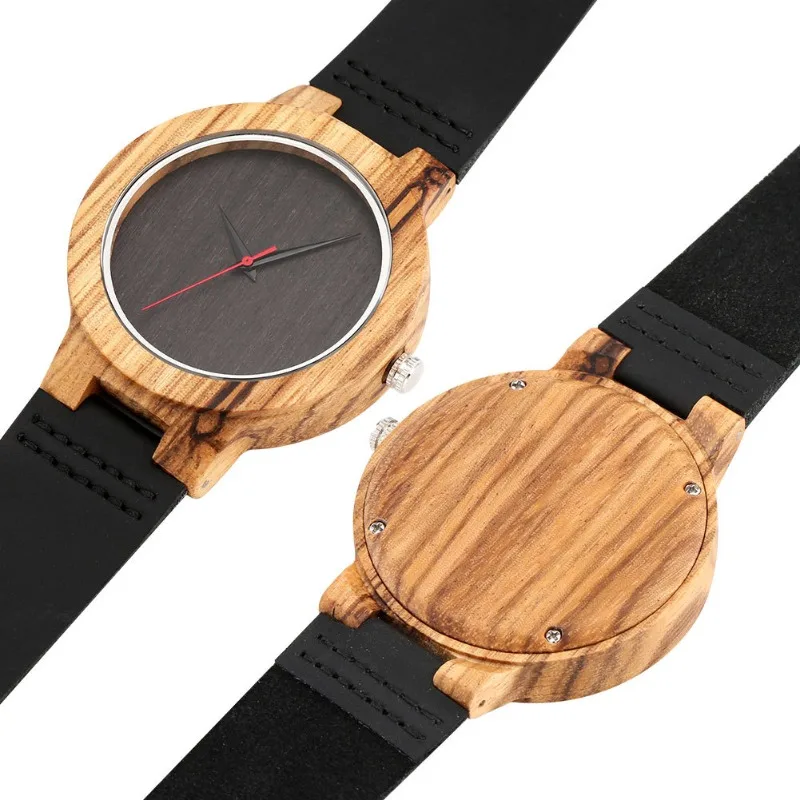 Natuurlijk Hout Heren Horloge Mode Multifunctionele Quartz Polshorloge Chronograaf Kalender Gegraveerde Horloges Geschenkdoos