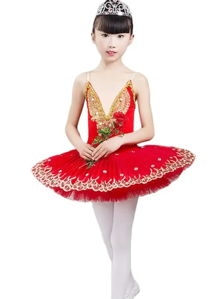 Profession eller Ballett Tutu Rock für Mädchen weiße Schwan See Kostüme für Kinder Pfannkuchen Mädchen Tanz kleidung