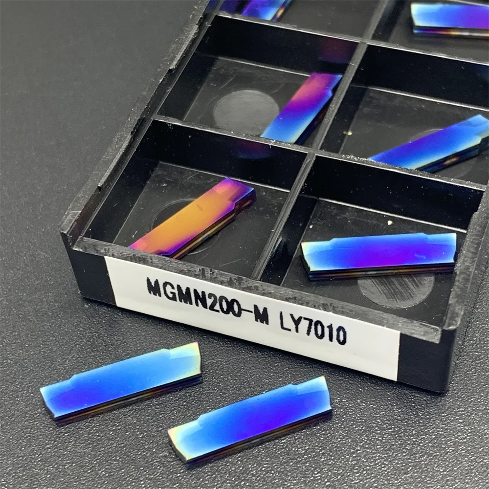 MGMN200-G MGMN300-M MGMN400-M LY7010 Nano Blue Carbide Inserts Lathe CNC Parting Grooving Tool