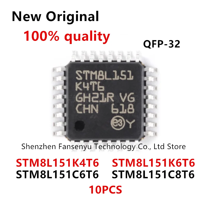 

(10piece)100% New STM8L151K4T6 STM8L151K6T6 STM8L151C6T6 STM8L151C8T6 STM8L151 K6T6 STM8L151 C6T6 STM8L151 C8T6 QFP-32 Chipset.