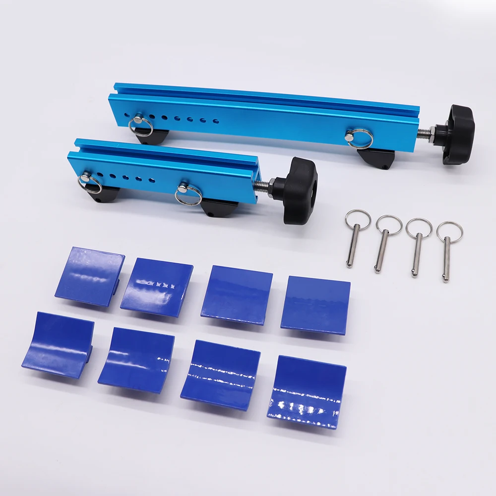 Adjustable Sheet Metal Dent Remover Kit Car Body Repair Tool Set with Blue Pulling Tabs and Key Auto Body Repair Tool