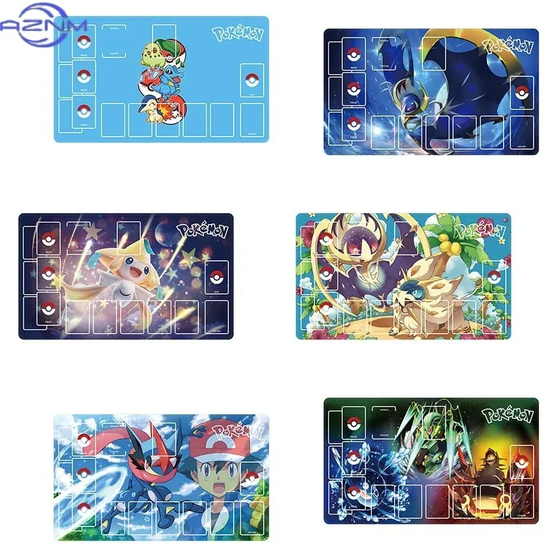 Anime Pokemon GAME PTCG Dedicated DIY Card Playmat Battle Against K01 Jirachi Lunala Solgaleo Collection Gift Toys