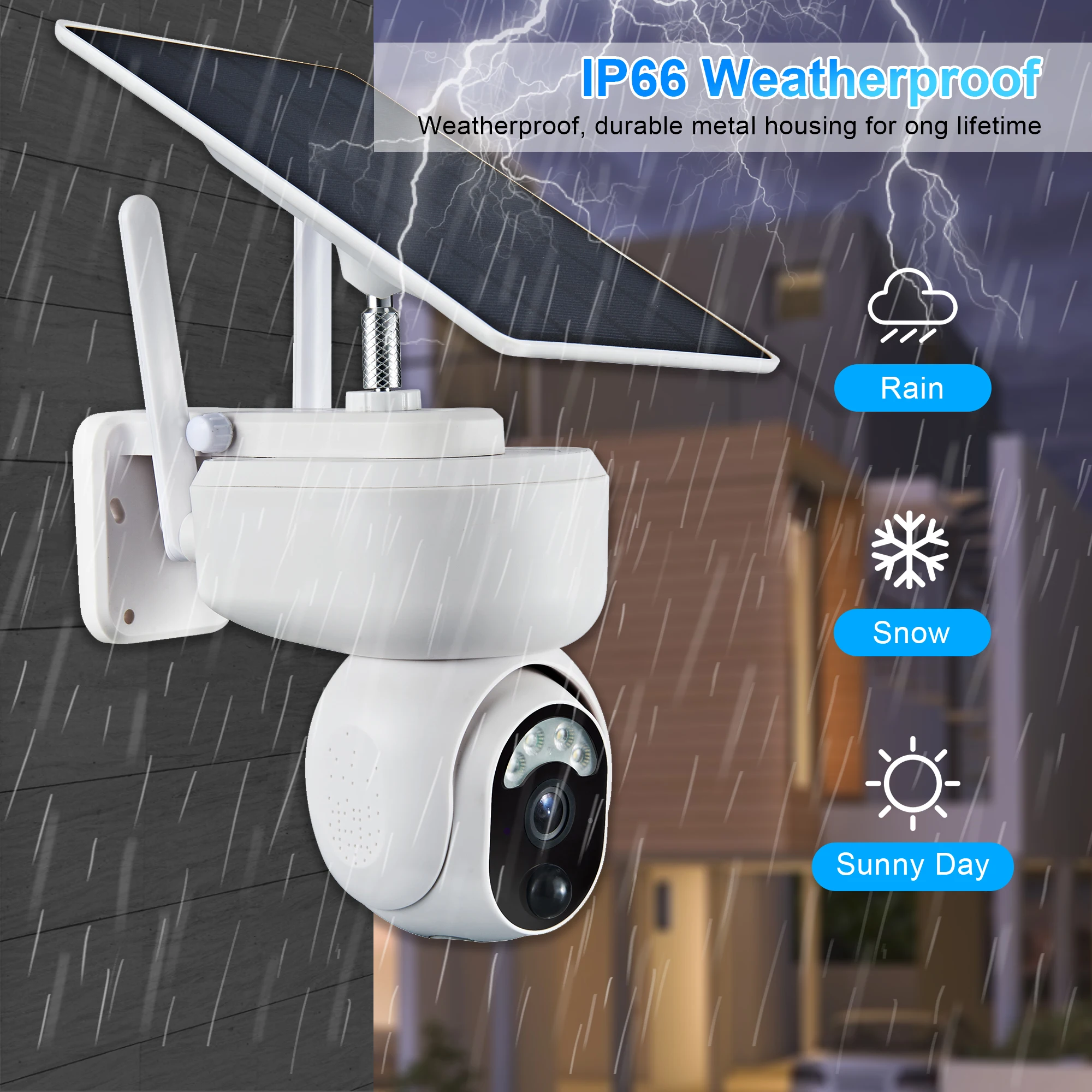 Gadinan sem fio ao ar livre WiFi câmera de segurança solar 8 canais H.265x NVR kit de câmera de rede de segurança de vídeo