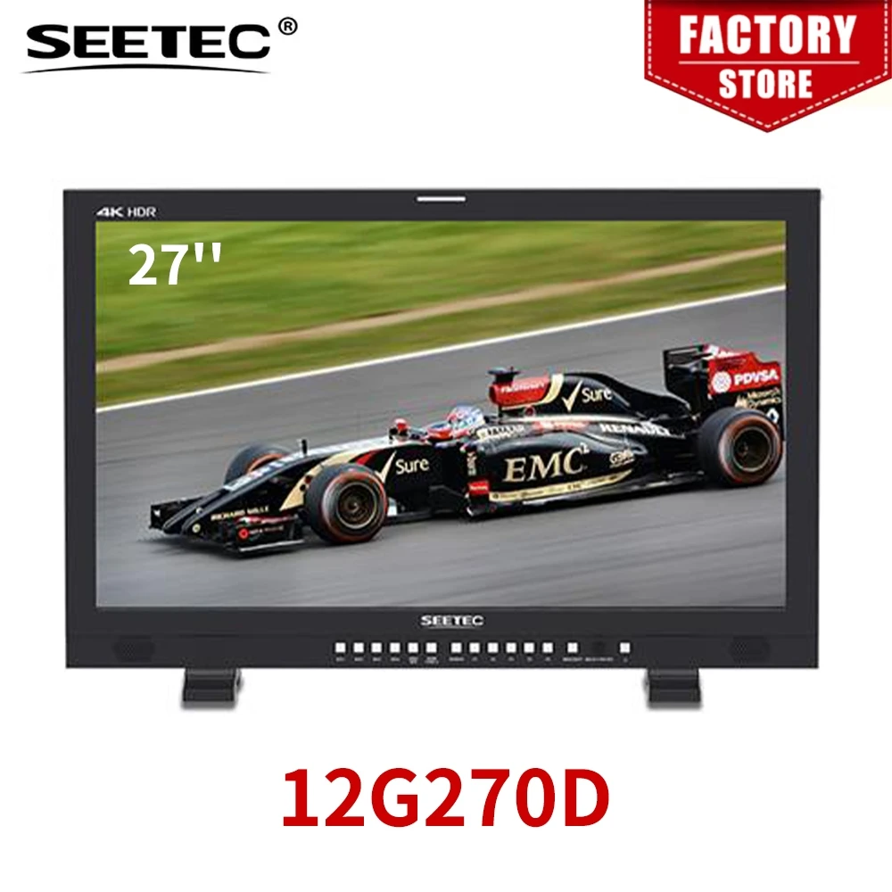 

SEETEC 12G270D 27inch 4K Broadcast HDR Monitor 12G-SDI HDMI UltraHD 3840x2160 12G-SFP Fiber Optic