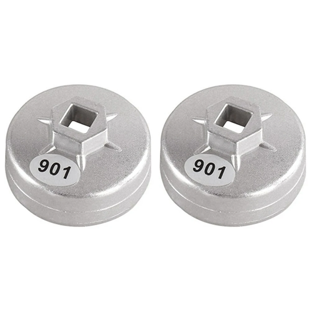 2X 901 14 Flutes Cap Oil Filter Wrench 1/2 Inch Square Drive Oil Filter Tools Filter Socket Wrench Spanner Hand Tool