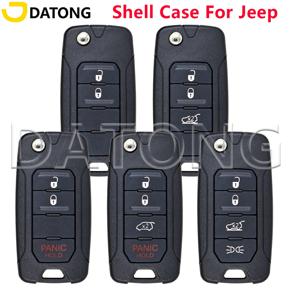 

Сменный автомобильный пульт дистанционного ключа Datong, чехол для брелока для Compass Patriot Liberty Jeep Renegade Wrangler Dodge Fiat 2015-2018