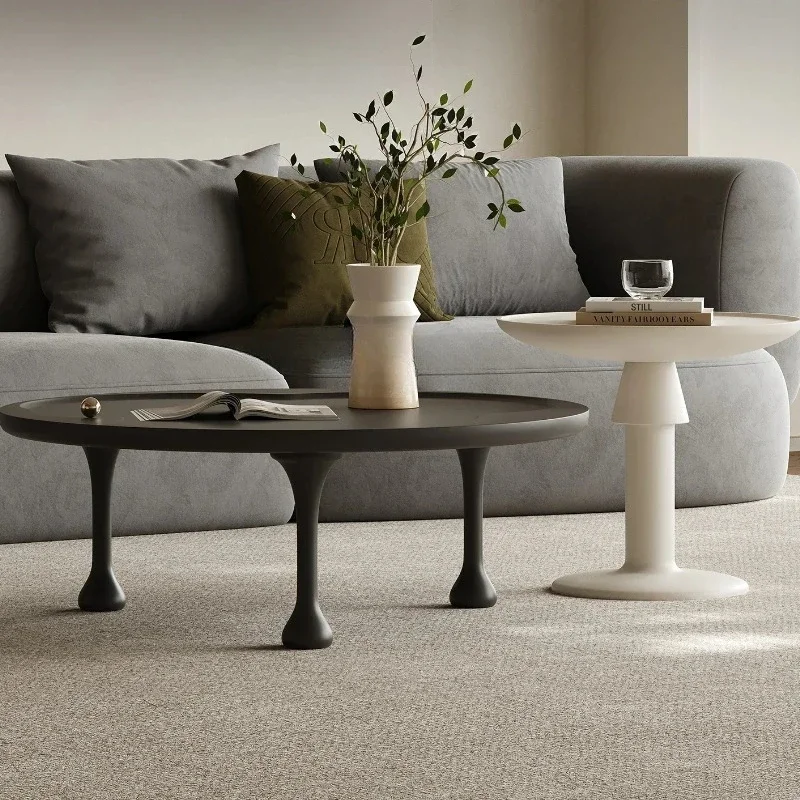 X retro coffee table, round designer living room household small apartment art high-end cream style light luxury