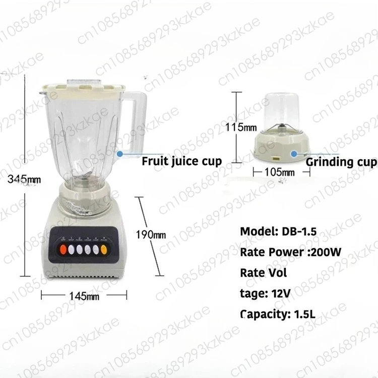 12v 24v Dc Blender  Electric Blender for Battery Powered / Car / Solar