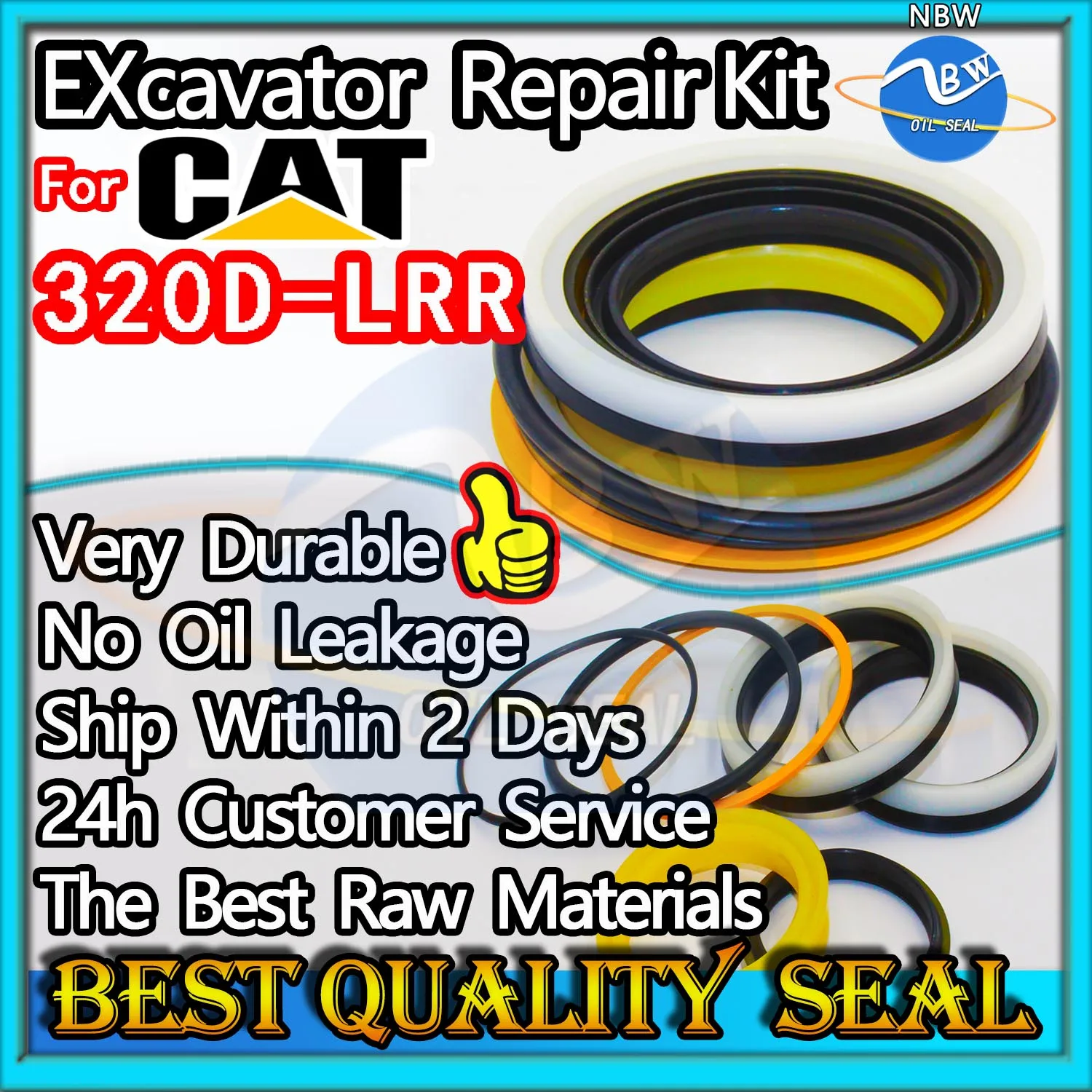 

For Caterpillar 320D-LRR Repair Kit Excavator Oil Seal Nitrile NBR Nok Washer Skf Service Orginal Quality Track Spovel Hammer