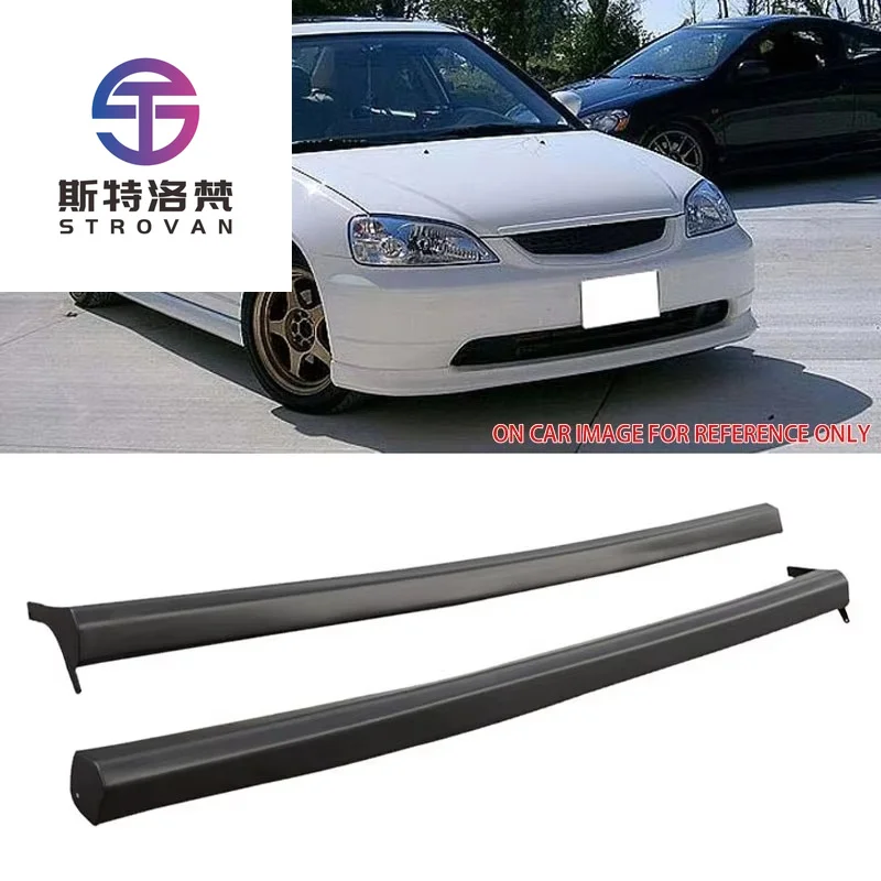 Fits For Civic 2 4Dr 01-05RS-Style Side Skirts Skirt Polypropylene Auto Parts Automotive Accessories