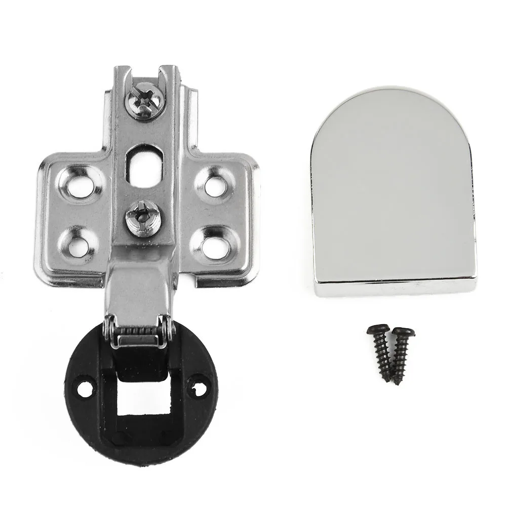 Mini Glass Hinge Damping Hydraulic Buffer Glass Cabinet Kitchen Cupboard Glass Hinge High Quality Strong Stability