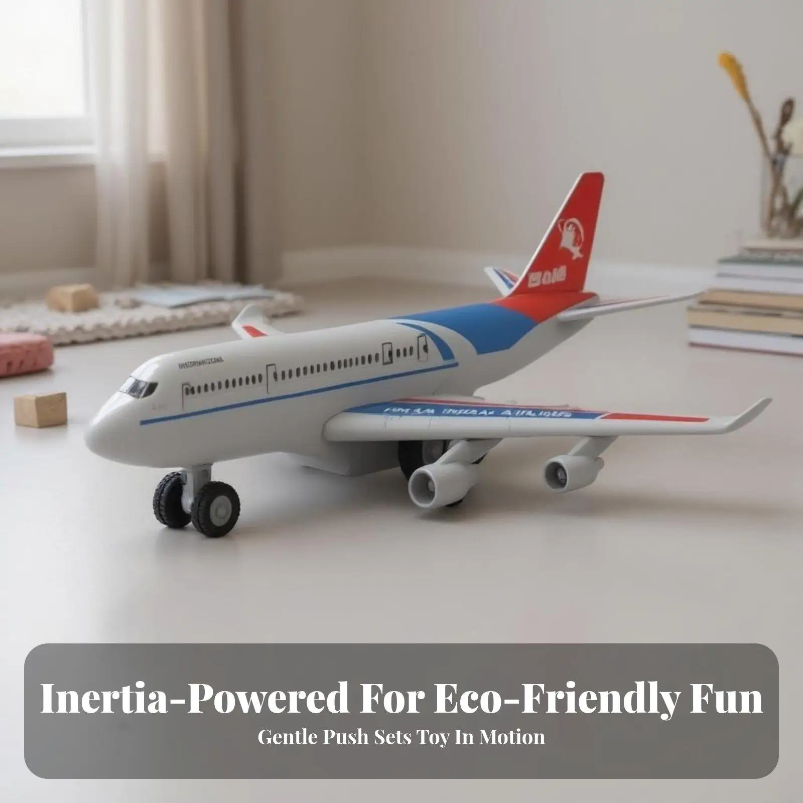 Children Passenger Airplane Toy Realistic Jet Model with Wheels Easy Assembly Kit for Fine Motor Skills Aviation Theme