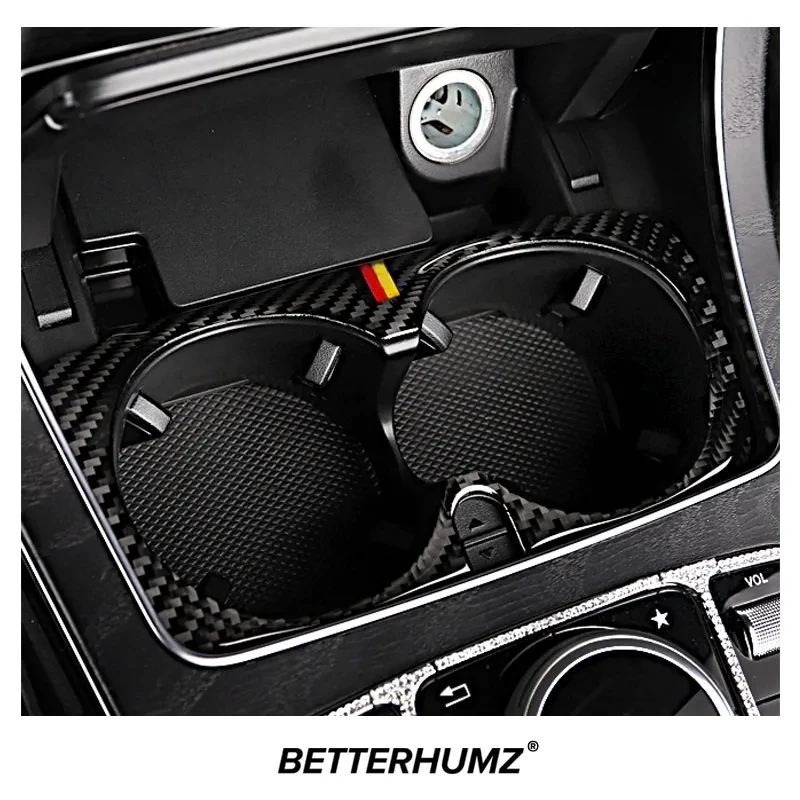 

Center Console Water Cup Holder Frame Decoration Cover Trim For Mercedes Benz C E Class GLC W205 W213 X253 2015-2018 Car Styling