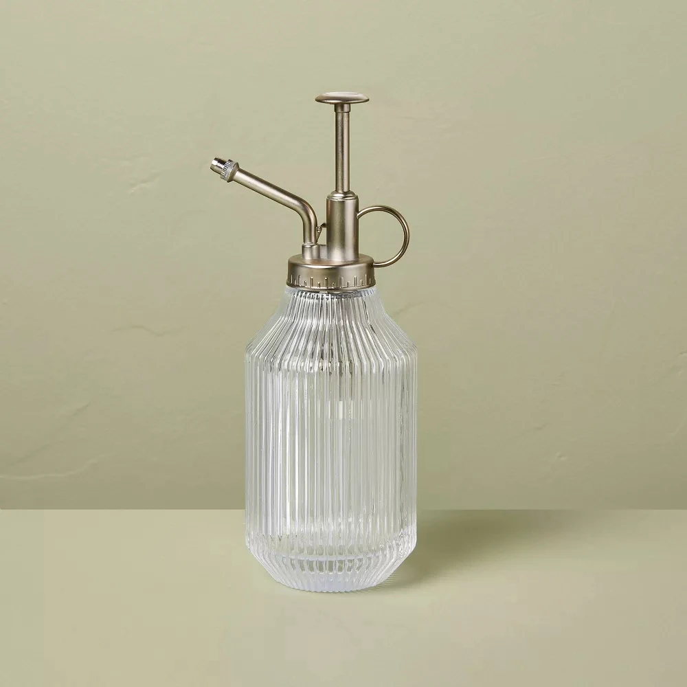 

Clear Glass Plant Mister Spray Bottle for Inside,Succulent Watering Bottle with Plastic Top Pump,Indoor outdoor Plant Waterer