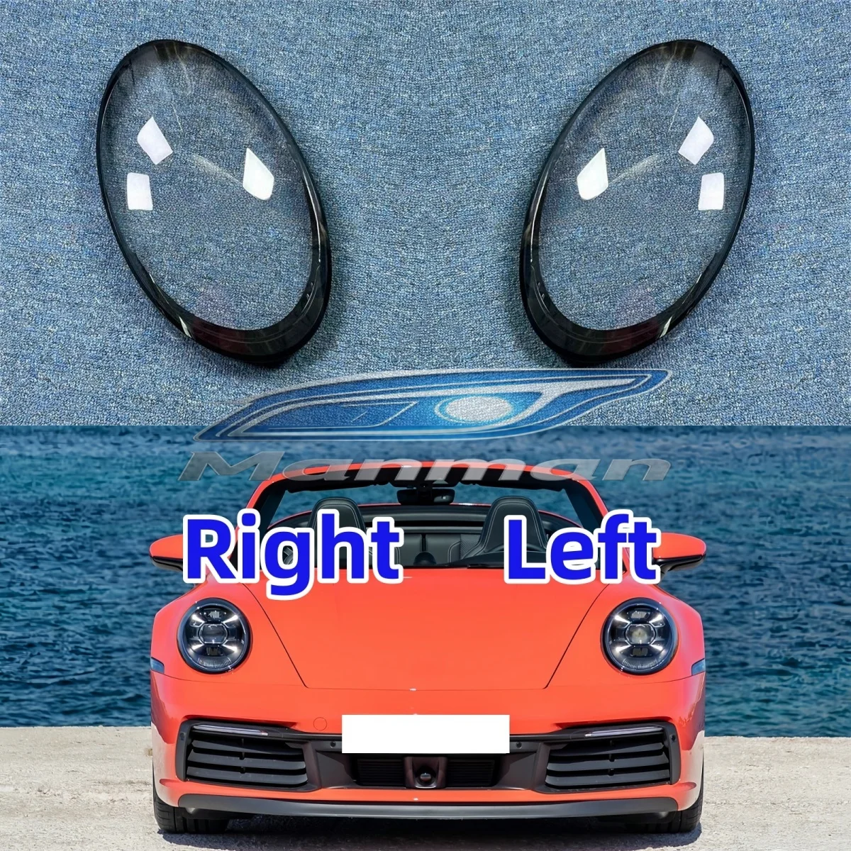 For Porsche 911 991 992 2019 2020 2021 2022 2023 Car Gadgets Front Headlight Cover Replace The Original Lampshade
