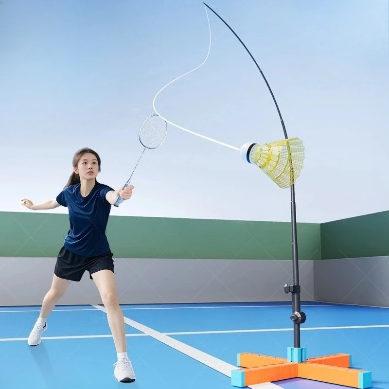 

Adjustable Rebound Badminton Trainer Foldable Badminton Trainer Beginner Practice Badmintons Training Portable Sport Accessories