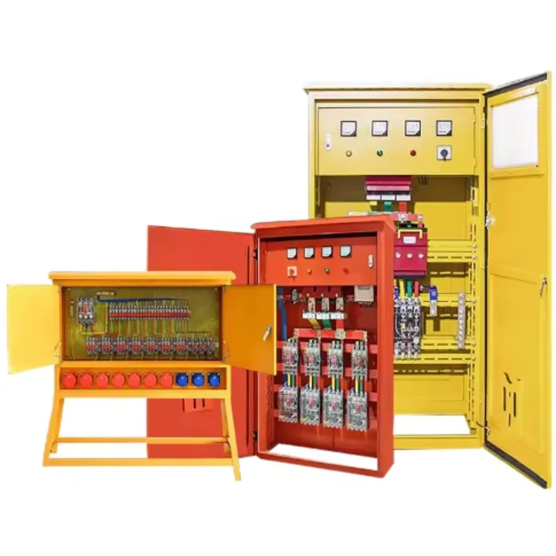 Yellow Safety Switch Box Outdoor Temporary Power Supply Unit Ip65 Waterproof Rainproof Construction Site Distribution Panel