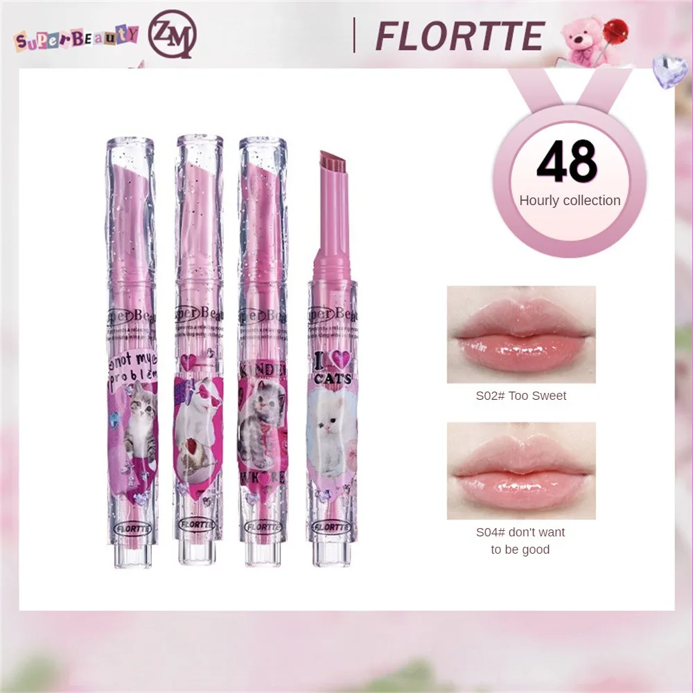 Florette Heart Shaped Jelly Lipstick Mirror Melting Lipstick Waterproof Moisturizing Lip Balm Lip Moisturizer Korean Makeup