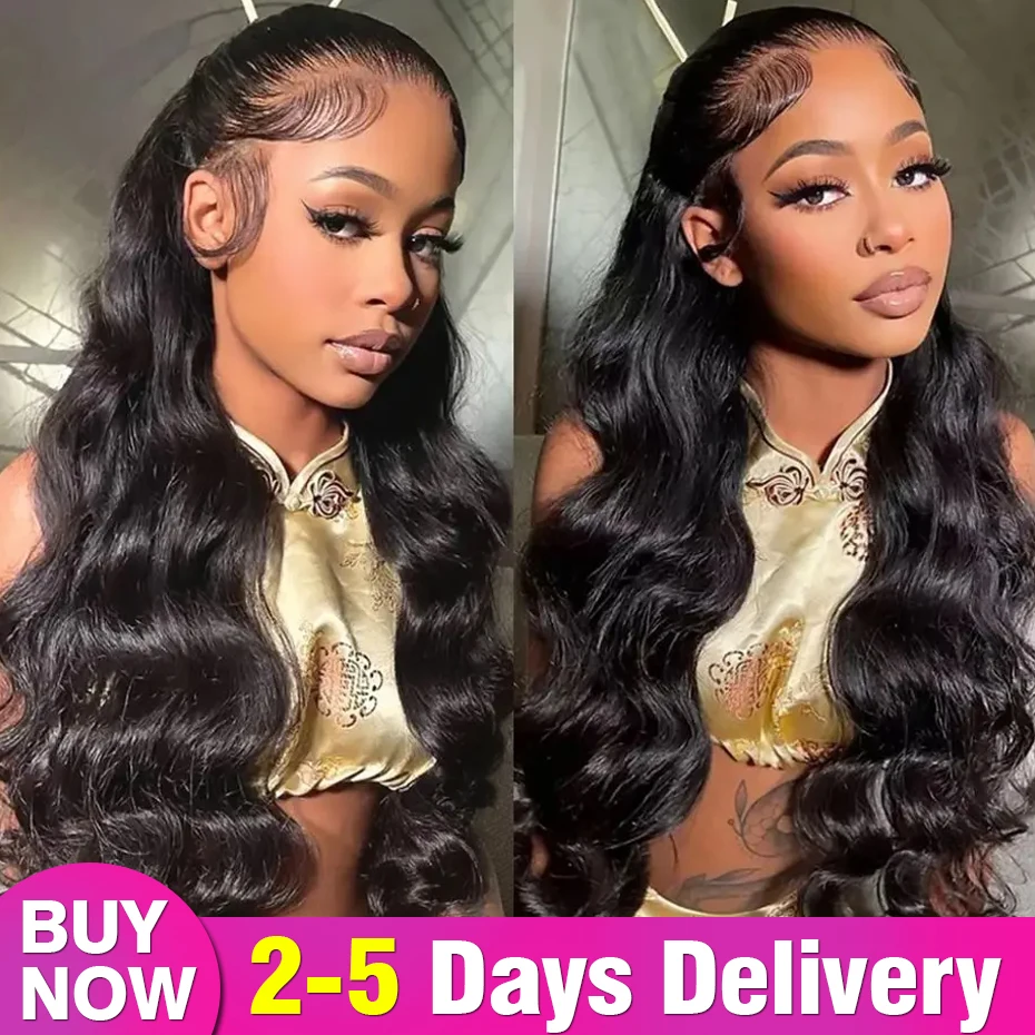 Body Wave 13x4 Lace Front Human Hair Wigs 34inch Brazilian Remy 4x4 Transparent Lace Closure Wig For Women 13x6 Lace Frontal Wig