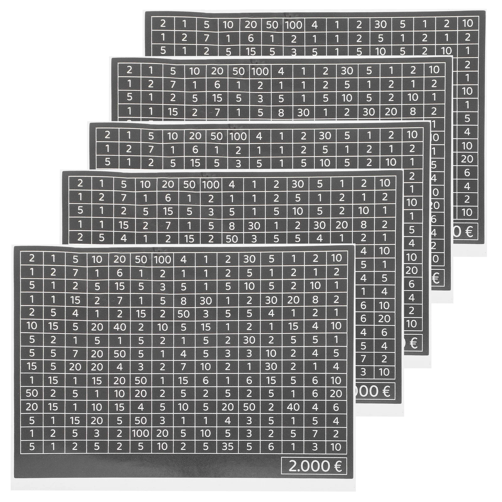 

50pcs Money Saving Challenge Sheets Savings Track Charts Digital Number Sticker For Piggy Bank Cash Box Adhesive