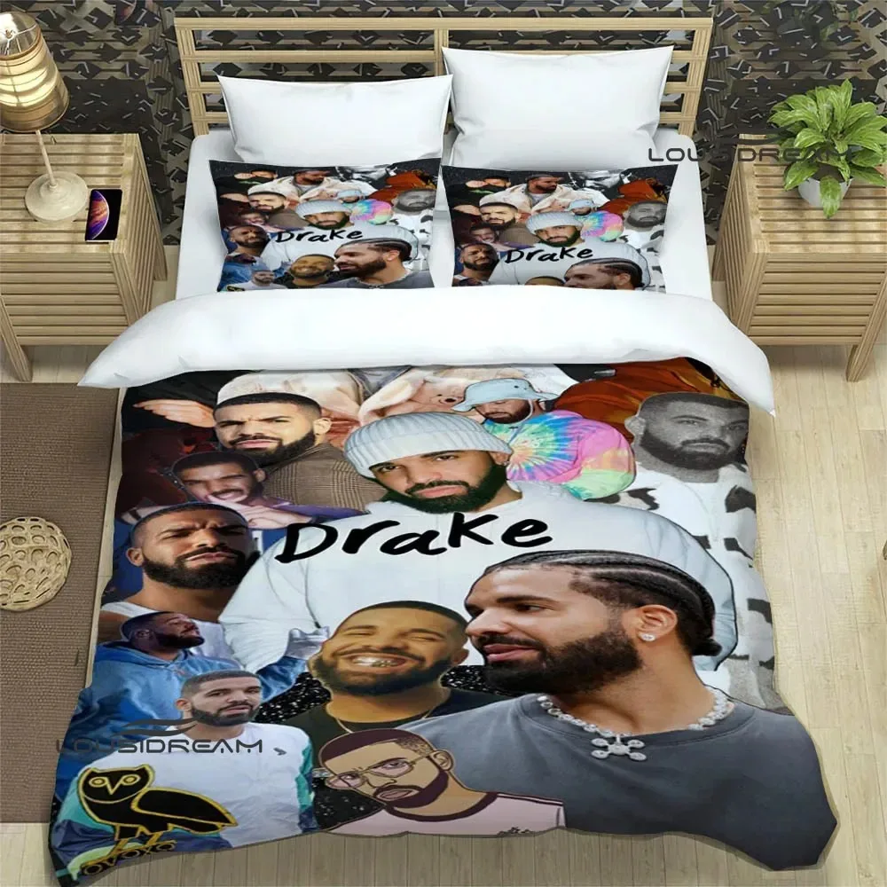 Rapper Drake 3D printed Bedding Sets exquisite bed supplies set duvet cover bed comforter set bedding set luxury birthday gift