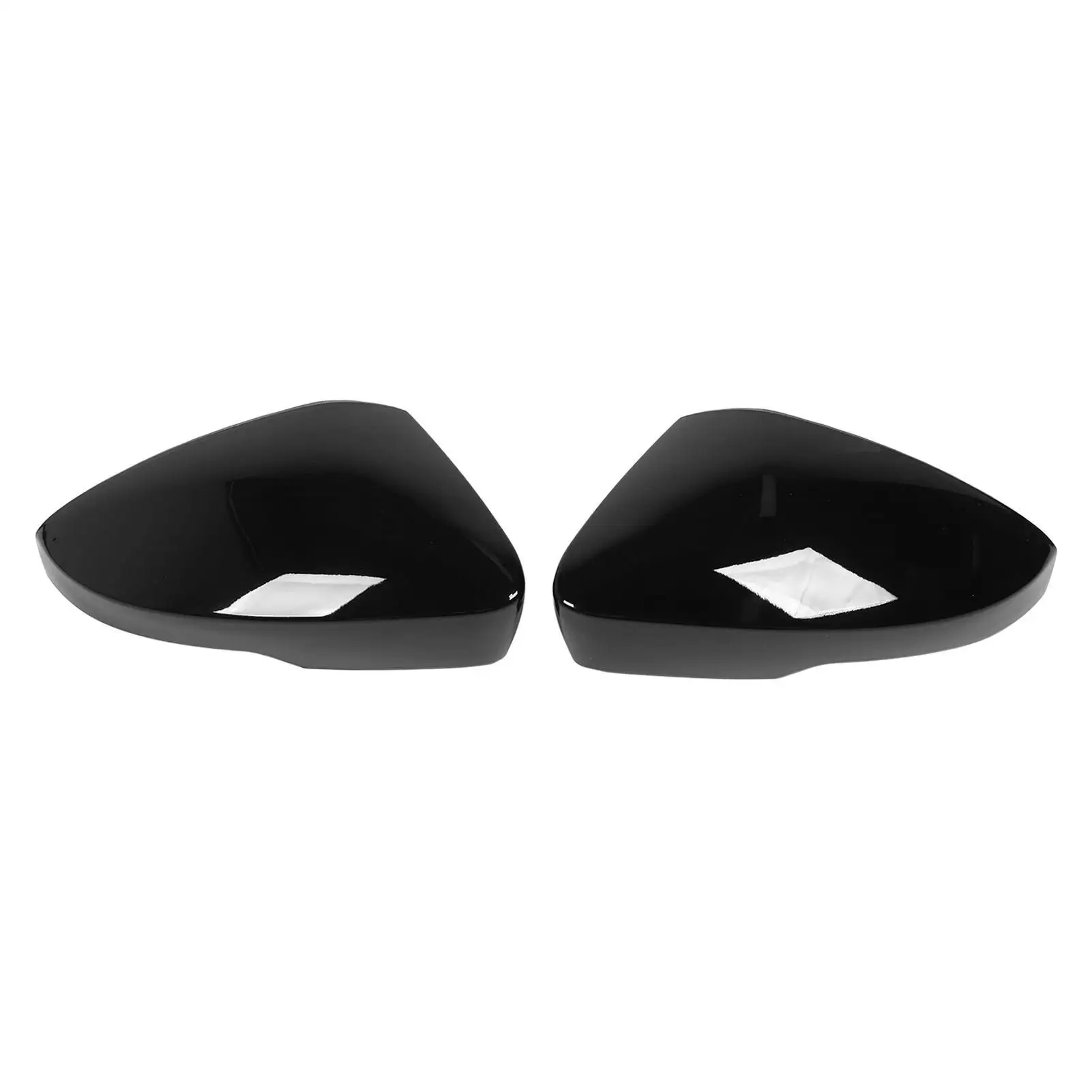 Rearview Mirror Housing Colorfast 1Pair Easy Installation Lightweight Gloss Black Door Mirror Cover for octavia Mk3 5E