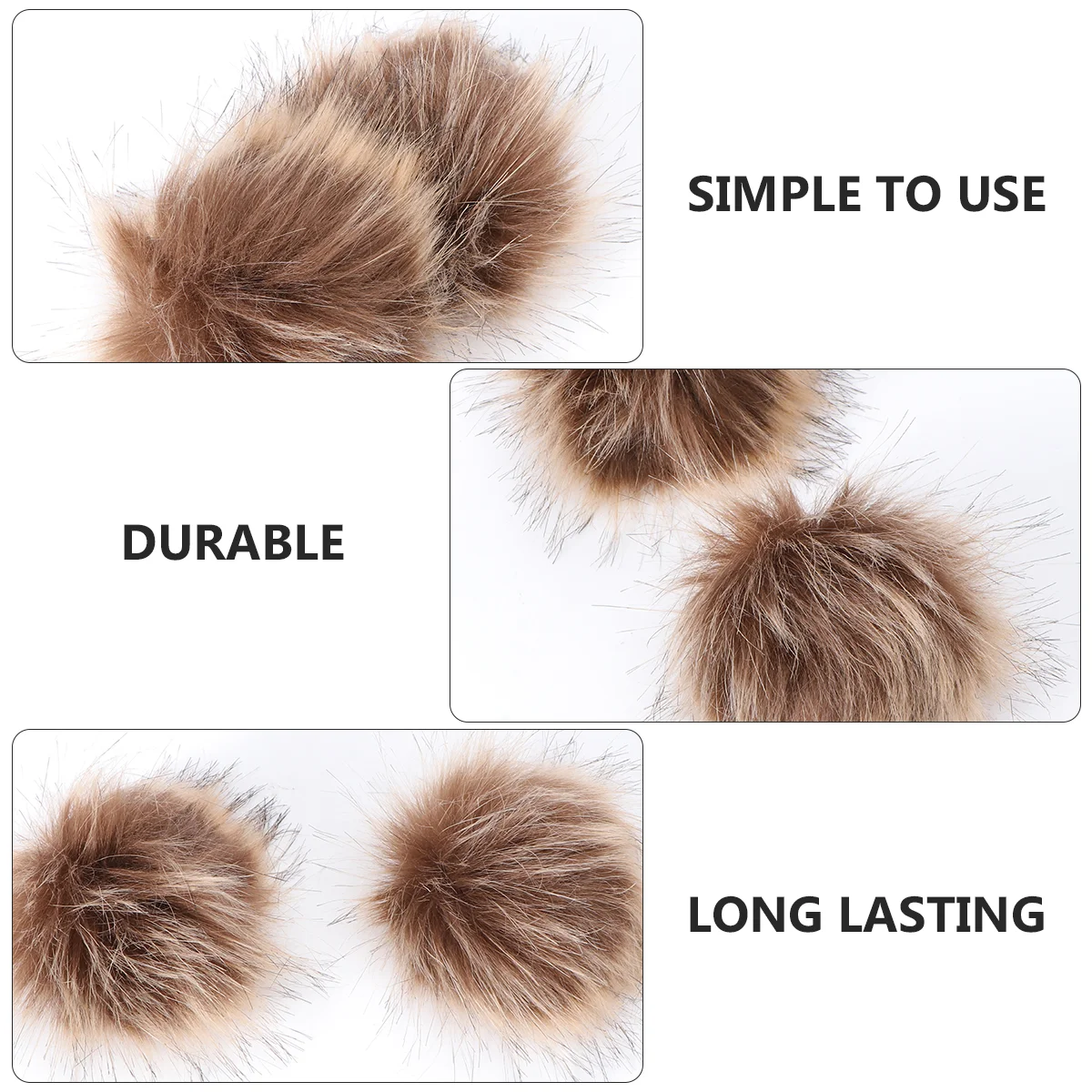 Faux Fur Ball Knitting Crafts Pom Poms Balls Bulk Imitation Raccoon Fox Artificial Cloth Decor