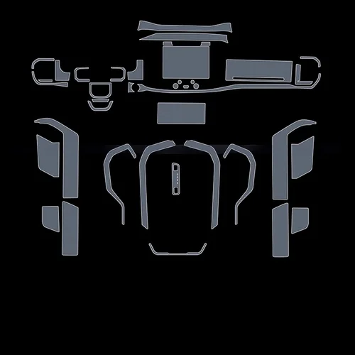 Imagen 2 del producto Para Ford Raptor F-150 2022-2025 tablero de navegación Multimedia transparente protección antiarañazos modificación de película
