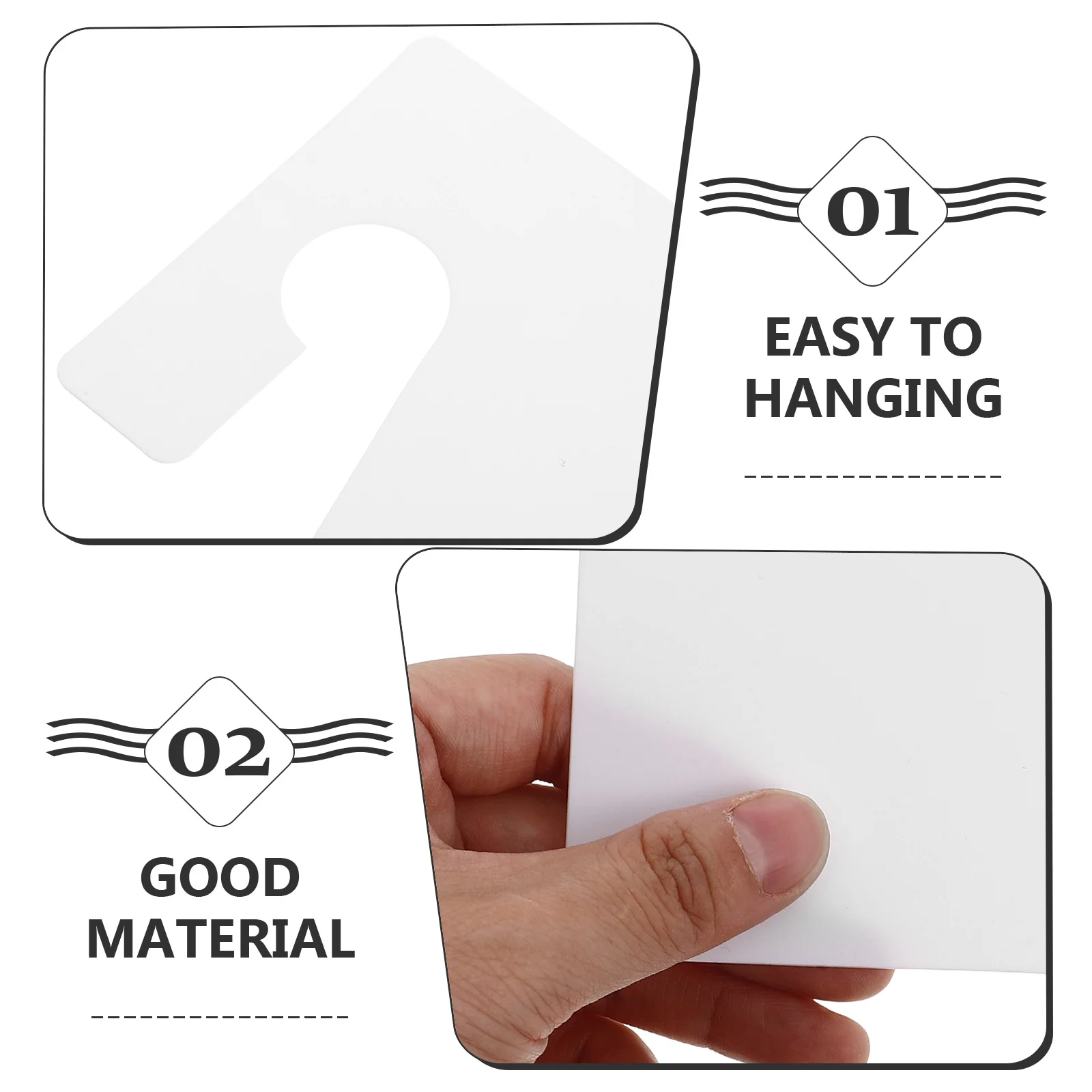 10pcs Parking Permit Hang Tag Blank Waterproof Door Hanger Sign For Car Rear View Mirror Temporary Parking Card Multi-Use