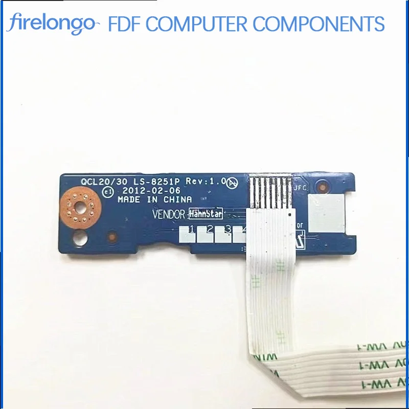 For DELL VOSTRO V3560 Media Volume Control Button Board Switch Board LS-8251P Replacement Part
