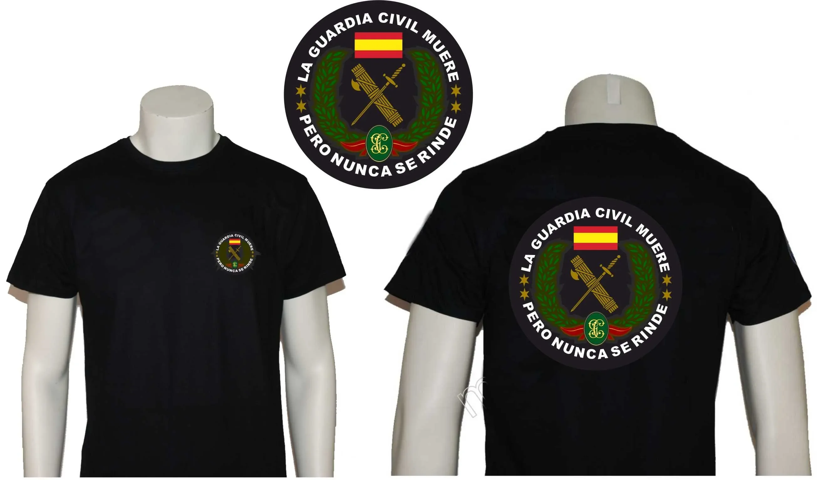 Guardia Civil Muere Pero No Se Rinde Spain Military Men T-Shirt Short Sleeve Casual 100% Cotton O-Neck Summer Shirts