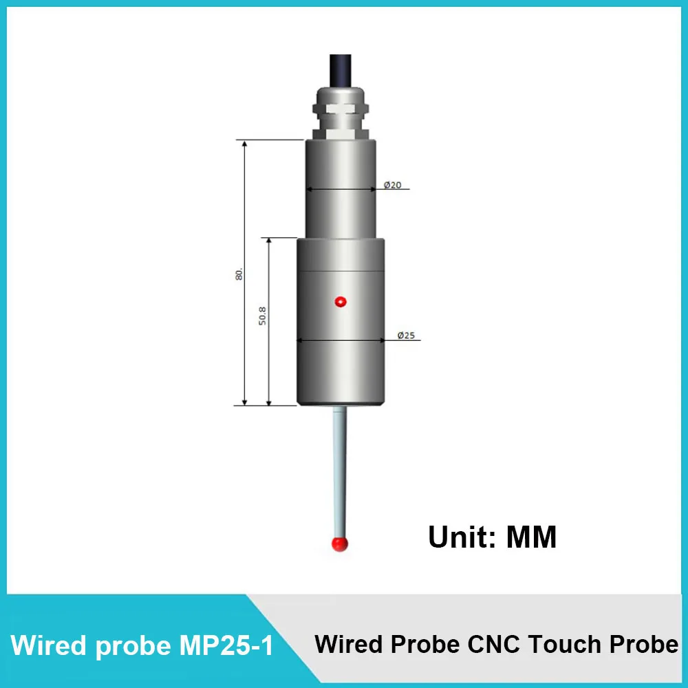 Alat mesin CNC probe kabel sensor deteksi kontak CNC MP25-1 pencari tepi otomatis menggantikan renichus