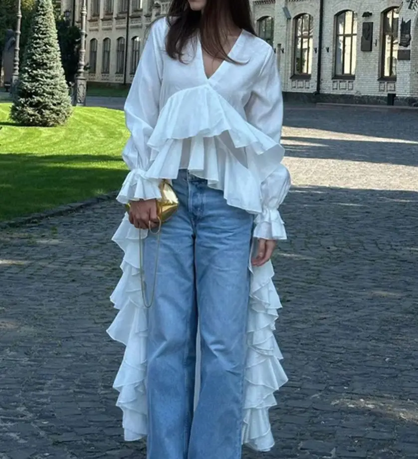 

WXOY Women Lace Mesh Flowy Maxi Top Bell Sleeve Chiffon Ruffle Duster Robe Kimono Dresses Cardigan Sheer Layering Shirt Beach