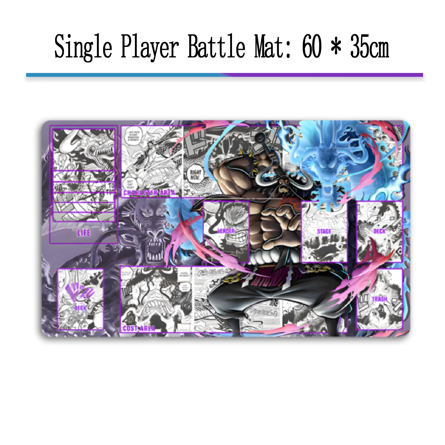 

60X35X0.2cm One Piece Sabo Ace Card Battle Mat OPCG Nami Single Player Board Game Card Battle Playmat Table Mat