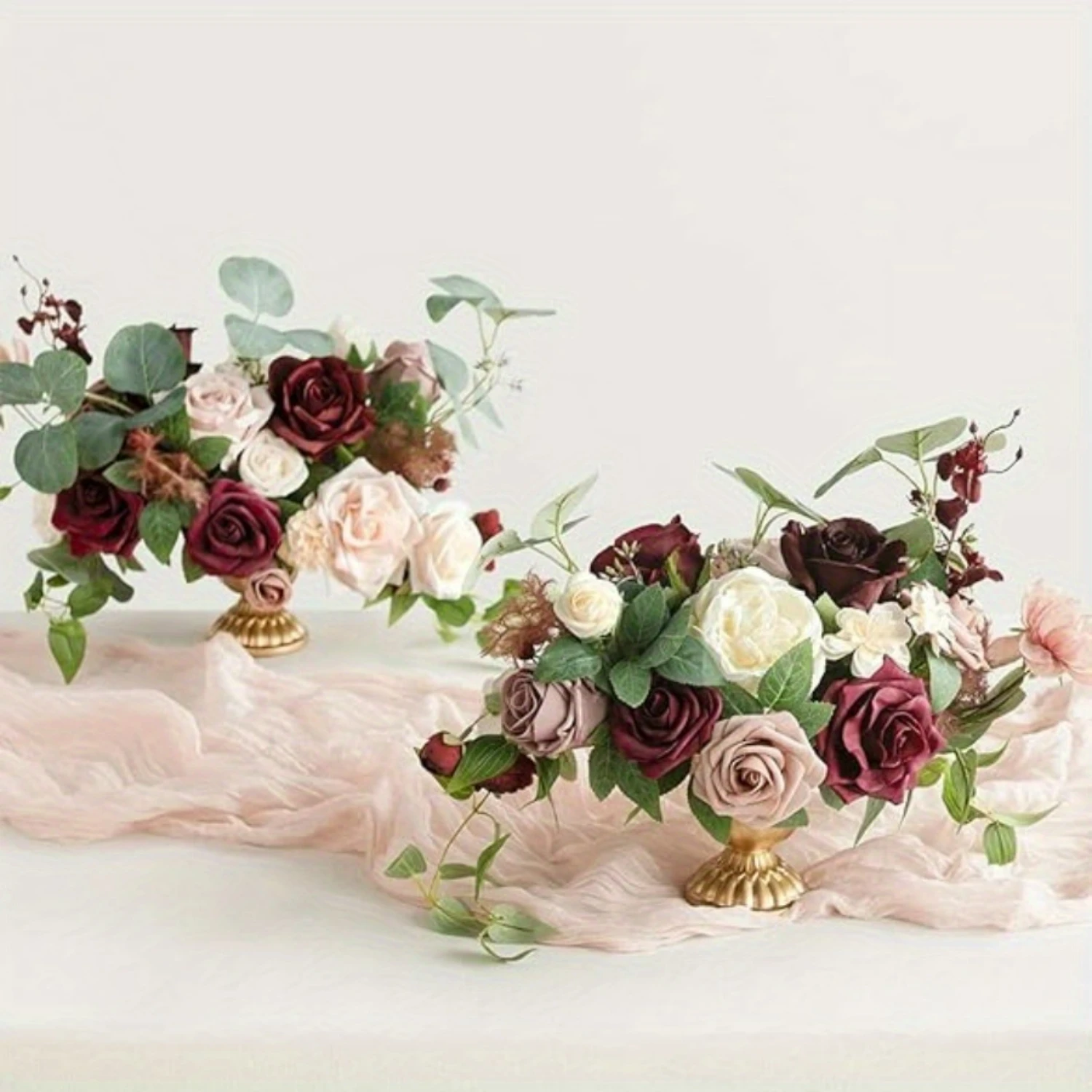 

Elegant Set of 2 Artificial Flowers for Wedding Ceremony/Reception Tabletop, Mantel, Archway, Aisle - Perfect Wedding, Valentine