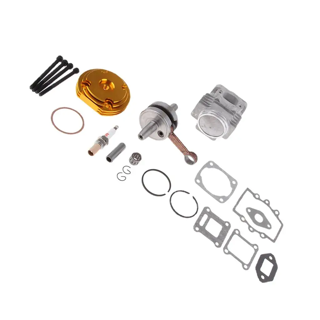 44mm Big Bore Kit Top End for ATV Pocket Bike 49cc 2 Stroke Gold