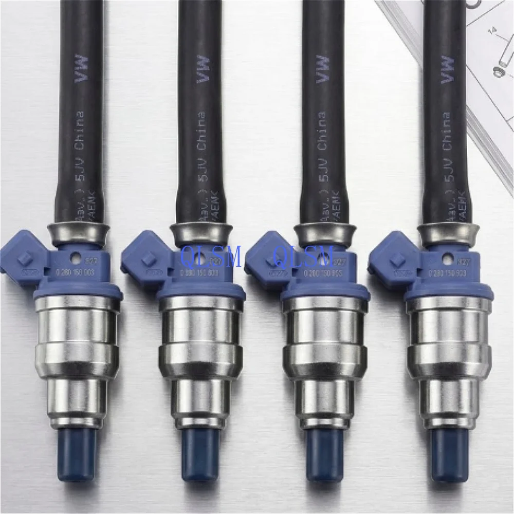 4Pcs 0280150963 195500-2040 Auto Fuel Injectors Set Replacement For Mazda Protege MX-3 Kia Sephia 1.6L 1.8L Engine Parts