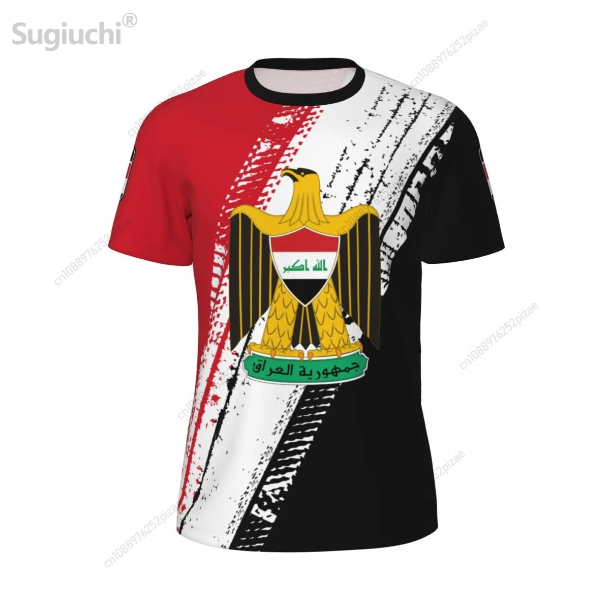 2025 New Iraq 3D Printing Flag Mesh T-shirts Men Women Clothing Sports Breathable For Running Bike Tennis Fitness T shirt